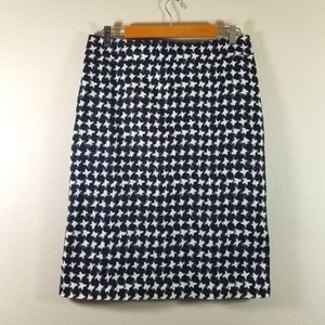 Talbots houndstooth print skirt